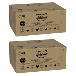 Whiskas Geflügel-Festmahl 240x85g Nassfutter für ausgewachsene Katzen in Gelee