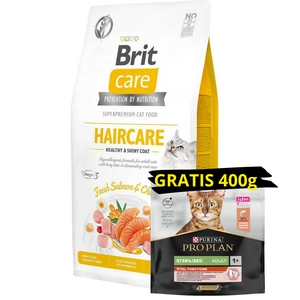 BRIT Care Cat Getreidefreie Haarpflege 7kg + Pro Plan 1x400g GRATIS!