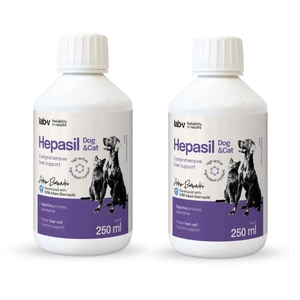 Lab-v Hepasil Dog & Cat – Ergänzungsfuttermittel zur Unterstützung der Leberfunktion bei Hunden und Katzen, 2x250 ml