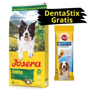 JOSERA SensiPlus 12,5kg + PEDIGREE DentaStix GRATIS!