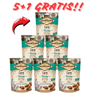 Carnilove Semi-Moist Snack, Karpfen mit Thymian, 200 g 5+1 GRATIS!!
