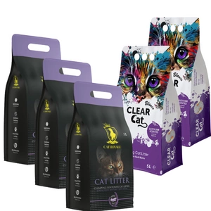 Lavendel Bentonitstreu 25l (5x5l Clear Cat, Cat Royale)