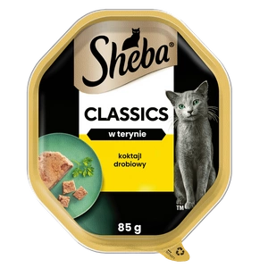 SHEBA® Classics 22x85g Geflügel-Cocktail - Katzennassfutter in Pastete