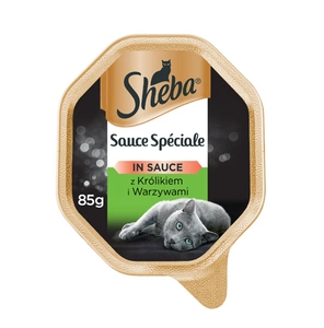 SHEBA® Sauce Speciale 22x85g mit Kaninchen, Ente und Gemüse - Katzen Nassfutter in Sauce