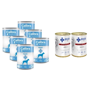 Calibra Veterinary Diets Dog Hepatic 6x400g + ENZO VET Hepatic 2x400g
