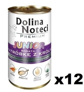 Dolina Noteci PREMIUM Junior reich an Kaninchenleber 12x400g