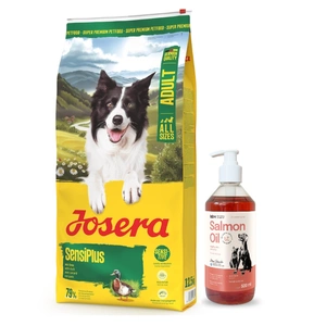 JOSERA SensiPlus 12,5kg + LAB V Lachsöl für Hunde und Katzen 500ml