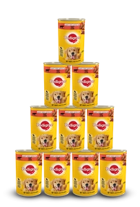 PEDIGREE Adult Dose 12x1200g - Nassfutter für Hunde mit Rindfleisch in Gelee