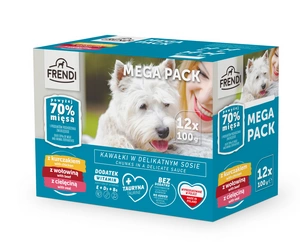 Frendi-Beutel für Hunde (Huhn/Rind/Rindfleisch) 12x100g