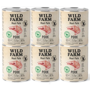 WILD FARM Pastete Schweinefleisch 6x800g glutenfreies Hundefutter