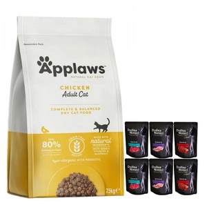 Applaws Katzentrockenfutter - Huhn 7.5kg + Dolina Noteci Premium MIX 6x85g