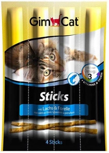 GIMCAT Sticks Lachs und Forelle Cabanas für Katzen 4pc
