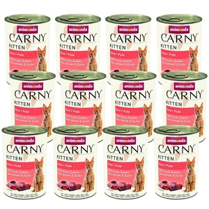 Animonda Cat Carny Kitten Rind und Putenherzen 12x400g