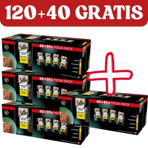 Sheba Delicacy Geflügel Gelee Geschmacksrichtungen - Katzennassfutter 120x85g + 40x85 GRATIS