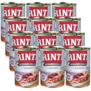 Rinti Kennerfleisch Schinken Nassfutter für Hunde - Schinken 12x400g