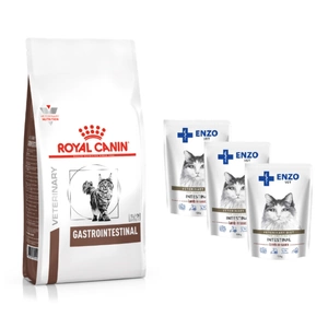 ROYAL CANIN Gastro Intestinal GI 32 4kg + ENZO VET Intestinal mit Lammfleisch in Sauce für Katzen 3x100g