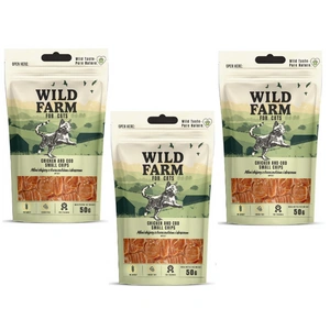 WILD FARM 50 g Chips mit Huhn und Kabeljau 3x50g Leckerbissen für Katzen