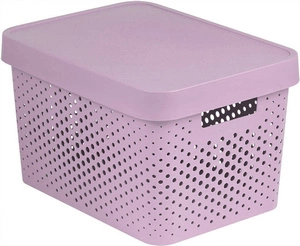 Curver Infinity 17l perforierter Behälter mit Deckel Rosa