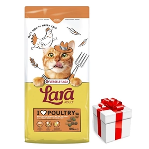VERSELE-LAGA Lara Adult Truthahn & Huhn 12,5kg - Katzenfutter für Erwachsene mit Truthahn und Huhn + Überraschung für die Katze