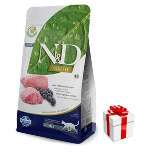 Farmina N&D Prime feline LAMB & BLUEBERRY ADULT 5kg + Überraschung für die Katze