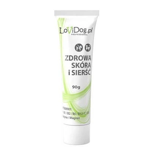 Lovi Dog Gesunde Haut und Fell - Hunde- und Katzenpastete in der Tube, mit Leber und Vitaminen, Omega-3 Säuren, Biotin und Magnesium 90g