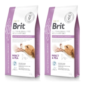 BRIT GF Tiernahrung Hund Ultra-Hypoallergen Insekt 2x12kg