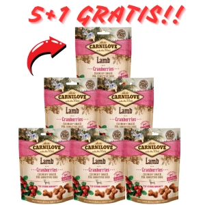 Carnilove Crunchy Snack, Lamm und Cranberry 200 g 5+1 GRATIS!!
