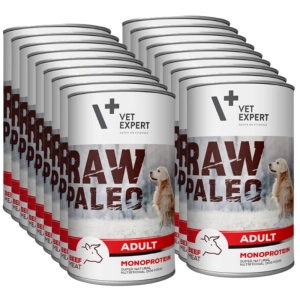 Vetexpert RAW PALEO Adult Rind 18x400g - Dose Rind