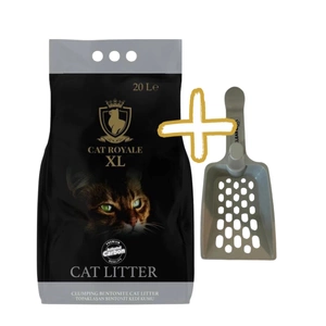 Cat Royale Aktivkohle Bentonitsplitt 20kg + Schaufel für Streu GRATIS!