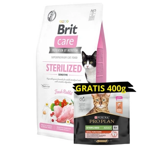 BRIT Care Cat getreidefrei sterilisiert Sensitive 7kg + Pro Plan 1x400g GRATIS!