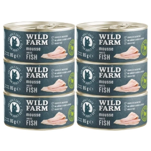 WILD FARM Mousse White Fish 6x80g - getreidefreie Mousse für Katzen