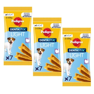Pedigree Dentastix Light Dental Chews Kleine Rassen Hundeleckerlis 3x(7 Stück - 58g)