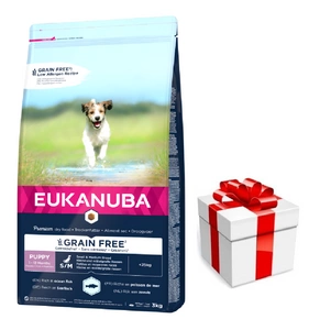 EUKANUBA Puppy&Junior Small/Medium getreidefrei 3kg + Überraschung für den Hund