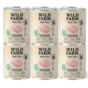 WILD FARM Pastete Huhn 6x800g glutenfreies Hundefutter