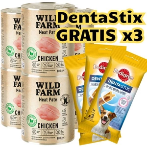 WILD FARM Pastete Huhn 6x800g glutenfreies Hundefutter