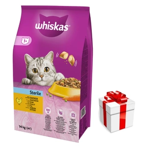 WHISKAS Sterile Huhn Chicken 14kg + Überraschung für die Katze