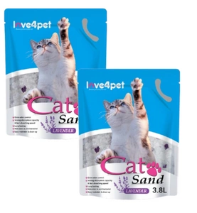 Silikon-Katzenstreu Sand Lavendel 2x3.8l