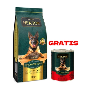 HEKTOR BALANCED Erwachsene 15kg + Hektor 1240g Rindfleisch GRATIS!