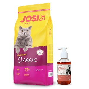 JOSERA JosiCat Classic Sterilised 10kg + LAB V Lachsöl für Hunde und Katzen 250ml