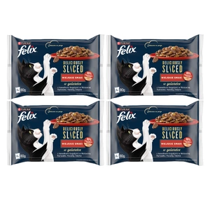 FELIX Deliciously Sliced Country Flavours Katzennassfutter 4x(4x80g)