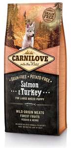 Carnilove Lachs & Pute für Welpen großer Rassen 12 kg