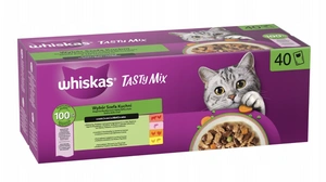 WHISKAS TASTY MIX Nassfutter für Katzen Chefkoch-Auswahl in Soße 40x85g