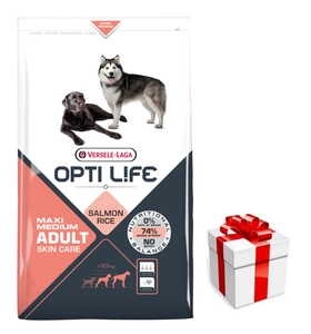 VERSELE-LAGA Opti Life Adult Skin Care Medium&Maxi 12,5kg + Überraschung für den Hund