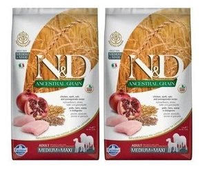 Farmina N&D Ancestral Grain canine CHICKEN & POMEGRANATE ADULT MEDIUM & MAXI 2x12kg