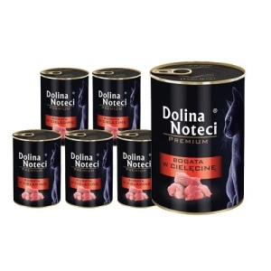 Dolina noteci Premium für Katzen reich an Kalbfleisch 12x400g