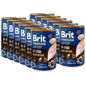 Brit Premium von Natur Fisch mit Fischhaut 12x400g