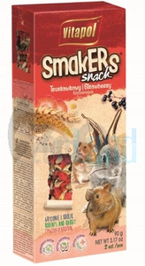 VITAPOL Smakers Kolben Erdbeere für Nagetiere und Kaninchen 2 Stk