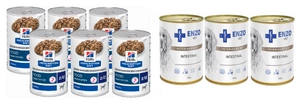 HILL'S PD Prescription Diet Canine z/d Food Sensitivities 6x370g + ENZO VET Intestinal 3x400g