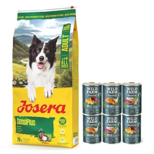 JOSERA SensiPlus 12,5kg + Wild Farm Superfood MIX 6x400g