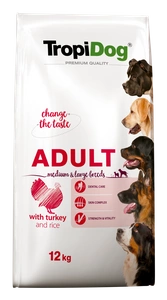 TROPIDOG Premium Adult - medium & large breeds with turkey & rice